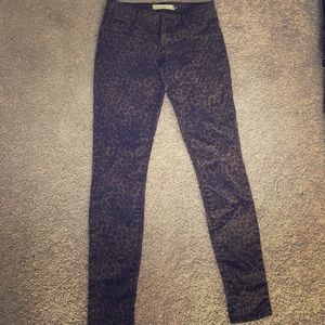 Leopard print Bullhead skinny jeans